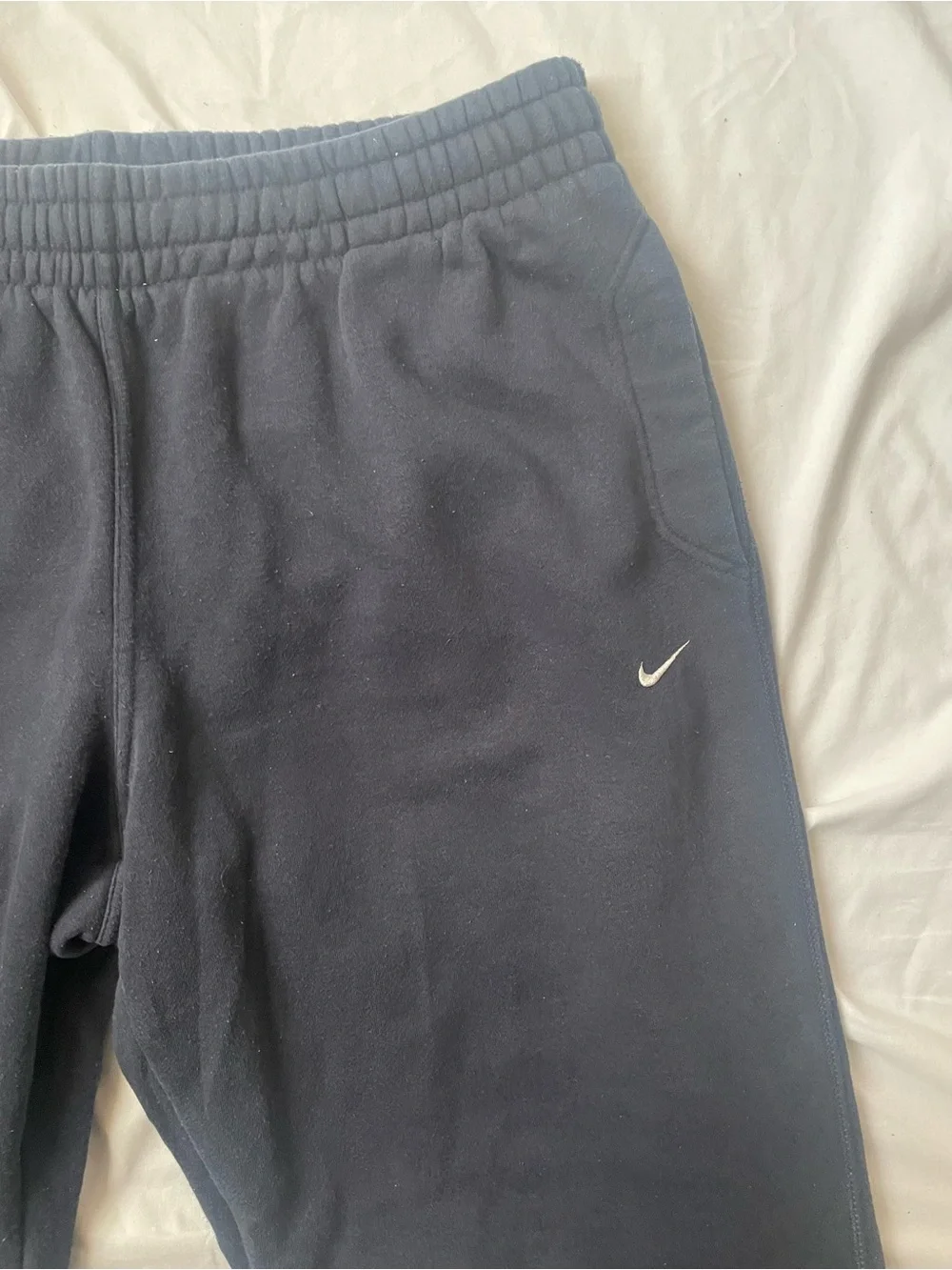 Nike Navy Sweatpants Joggers with Vintage Nike Swoosh and Drawstrings
